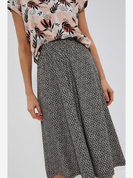 Moodo Bijelo-crna ženska Moodo suknja s uzorkom