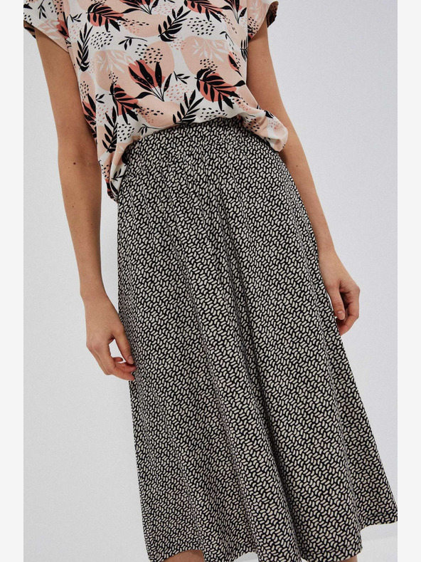 Moodo Bijelo-crna ženska Moodo suknja s uzorkom