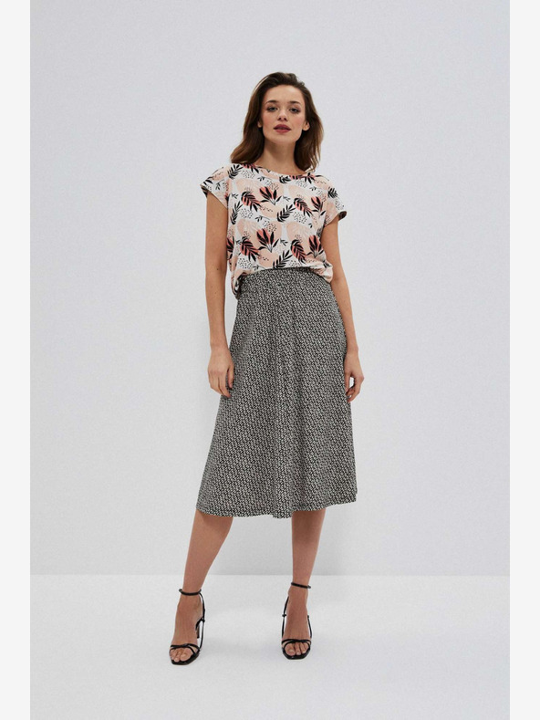 Moodo Bijelo-crna ženska Moodo suknja s uzorkom