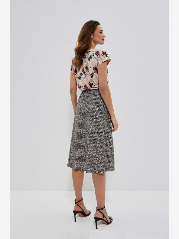 Moodo Bijelo-crna ženska Moodo suknja s uzorkom