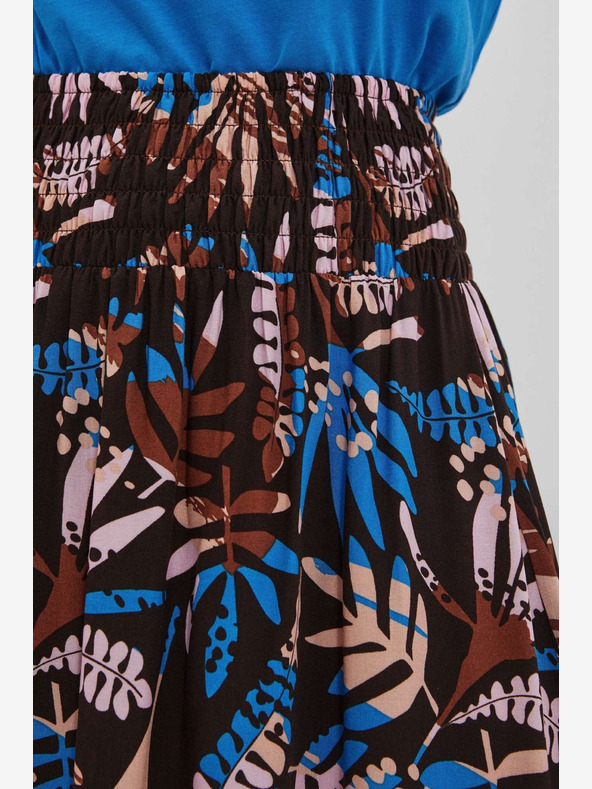 Moodo Moodo plavo-smeđa ženska suknja s uzorkom