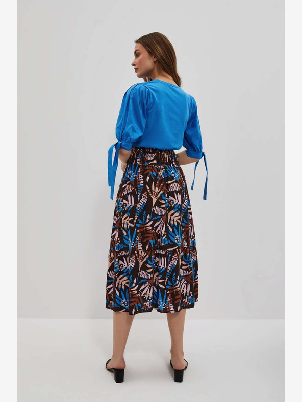 Moodo Moodo plavo-smeđa ženska suknja s uzorkom