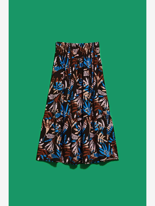 Moodo Moodo plavo-smeđa ženska suknja s uzorkom