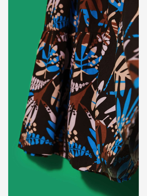 Moodo Moodo plavo-smeđa ženska suknja s uzorkom