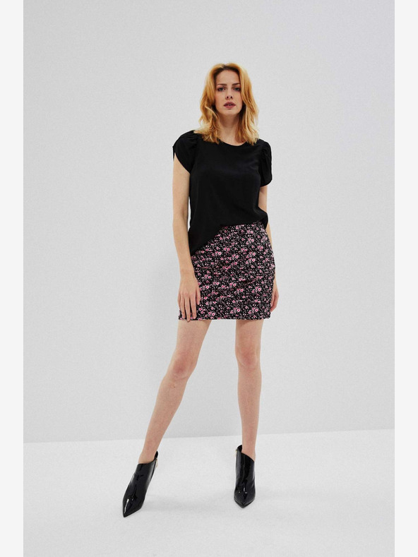 Moodo Moodo roza i crna ženska cvjetna suknja