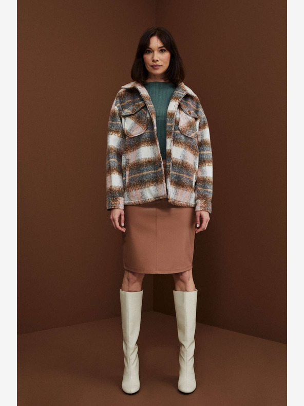 Moodo Moodo ženska smeđa suknja od umjetne kože