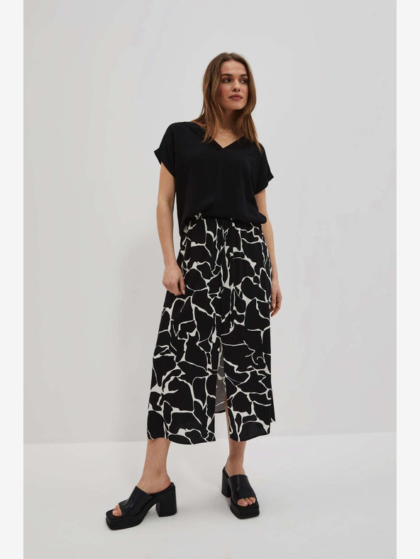 Moodo Bijelo-crna ženska Moodo suknja s uzorkom