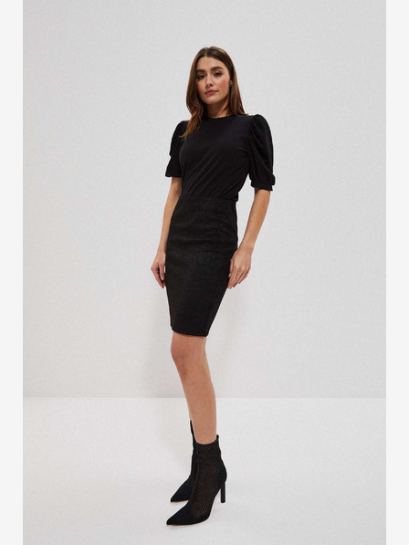 Moodo Crna ženska cvjetna suknja Moodo