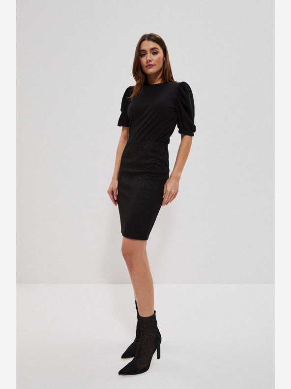 Moodo Crna ženska cvjetna suknja Moodo