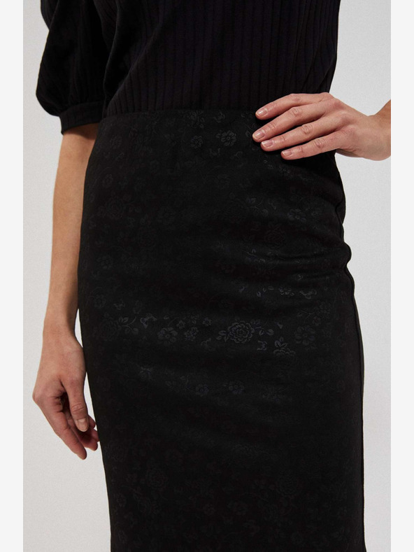 Moodo Crna ženska cvjetna suknja Moodo