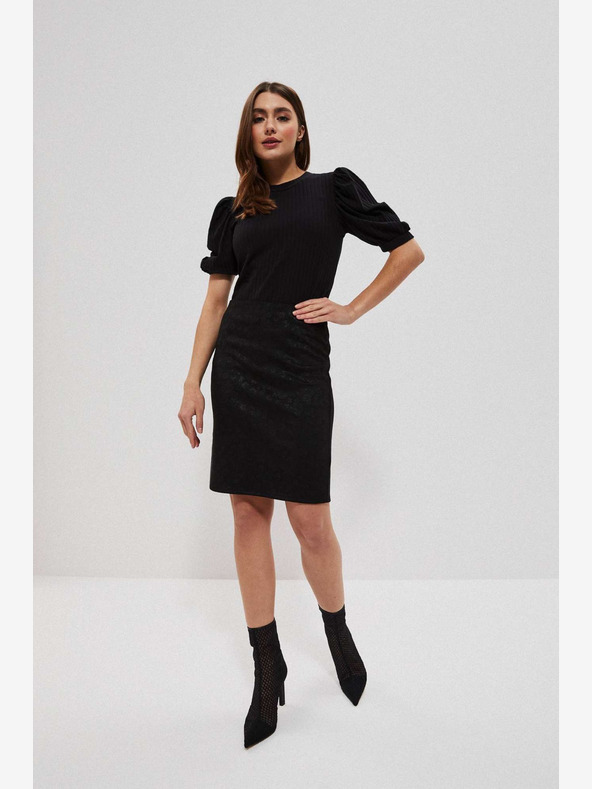 Moodo Crna ženska cvjetna suknja Moodo