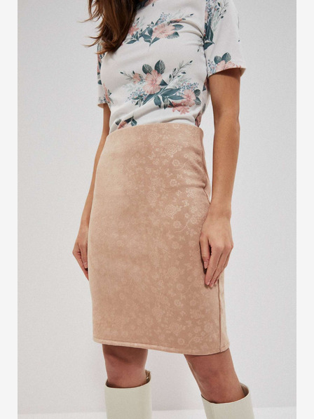 Moodo Moodo bež ženska cvjetna suknja