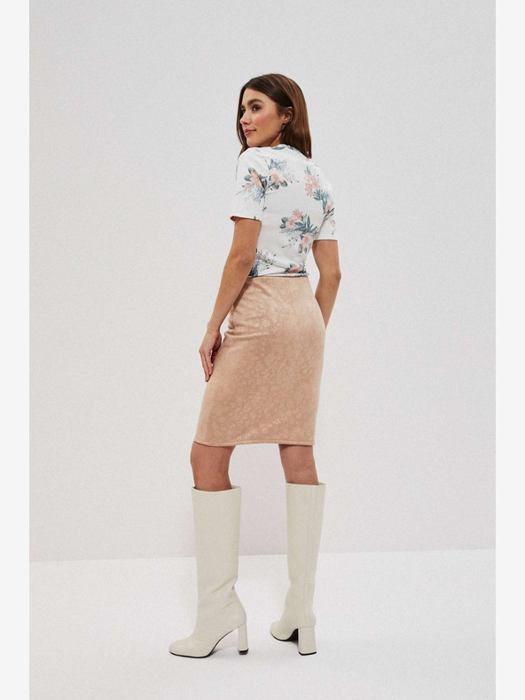 Moodo Moodo bež ženska cvjetna suknja