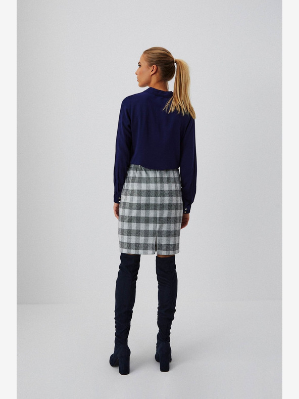 Moodo Moodo siva ženska suknja na karo