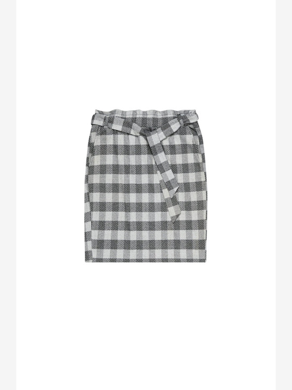 Moodo Moodo siva ženska suknja na karo