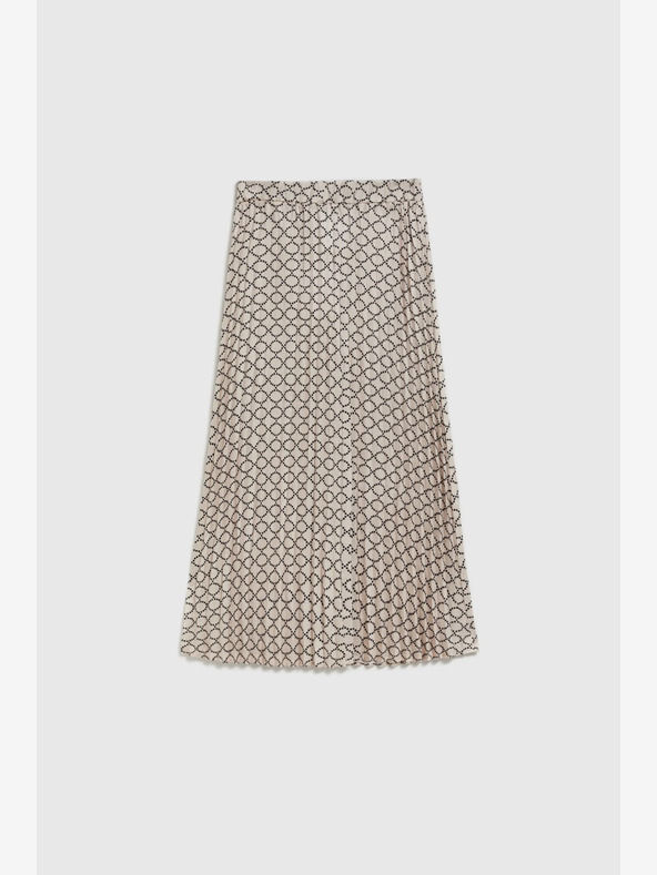 Moodo Moodo ženska plisirana suknja s uzorkom bež boje