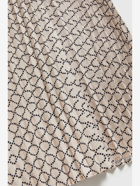 Moodo Moodo ženska plisirana suknja s uzorkom bež boje