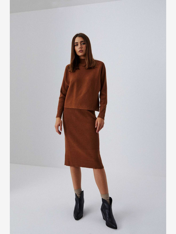 Moodo Smeđa ženska suknja Moodo