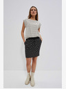 Moodo Moodo bijelo-crna ženska suknja na pruge