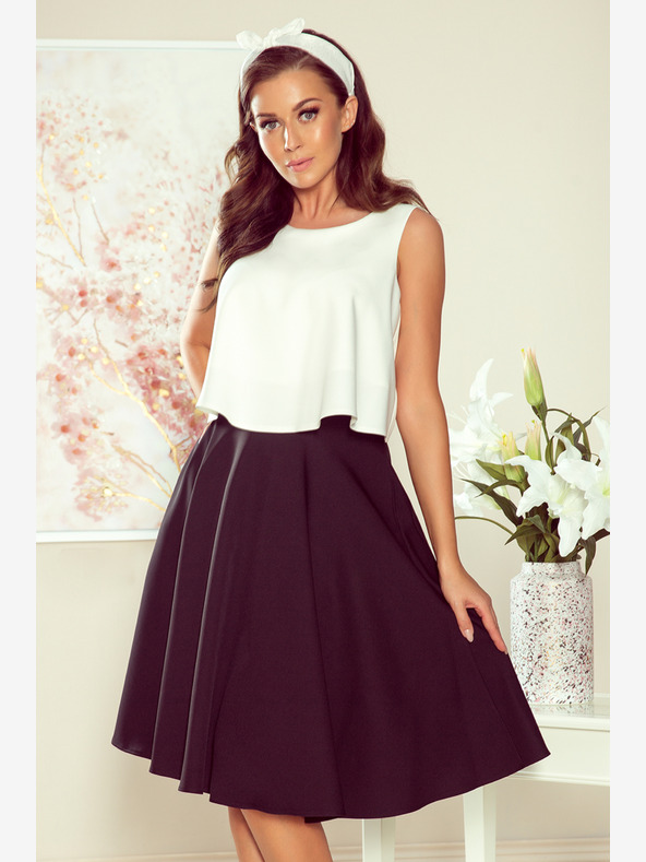 numoco Crna ženska midi suknja s džepovima Numoco