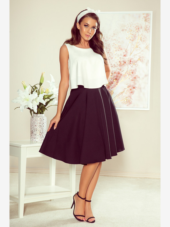 numoco Crna ženska midi suknja s džepovima Numoco