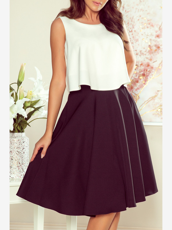 numoco Crna ženska midi suknja s džepovima Numoco