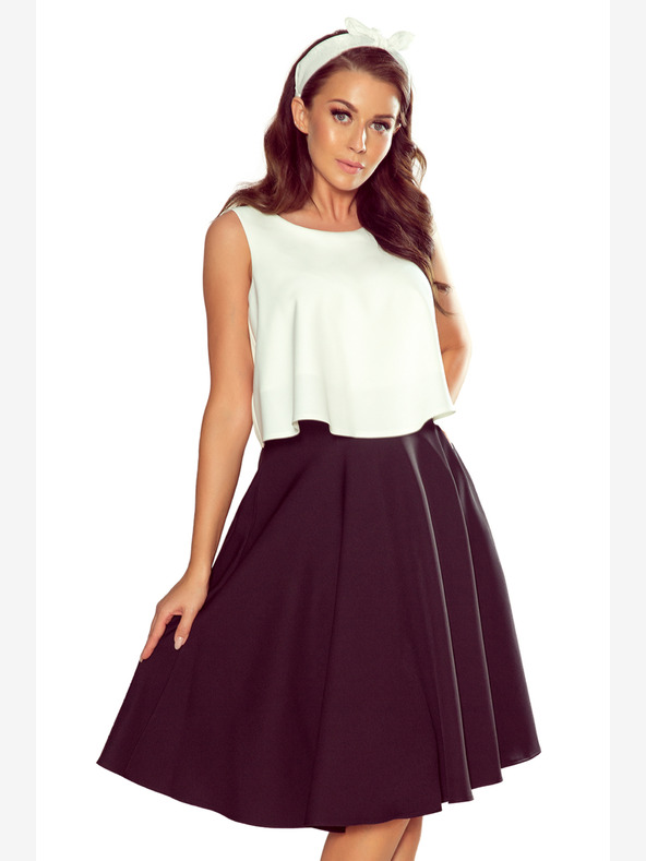 numoco Crna ženska midi suknja s džepovima Numoco