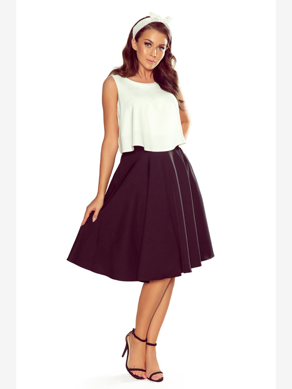 numoco Crna ženska midi suknja s džepovima Numoco