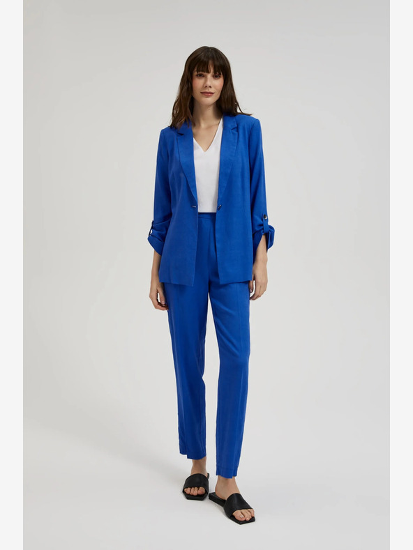 Moodo Plava lanena jakna s 3/4 rukavima Moodo