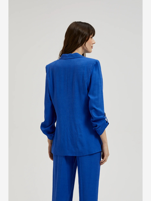 Moodo Plava lanena jakna s 3/4 rukavima Moodo