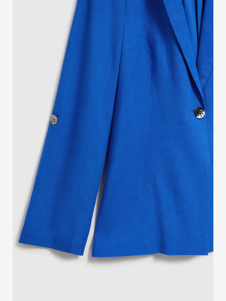 Moodo Plava lanena jakna s 3/4 rukavima Moodo