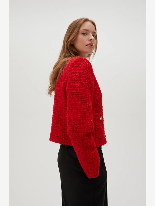 Moodo Moodo crvena jakna s gumbima