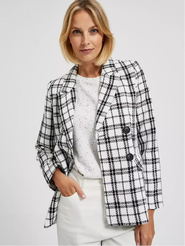 Moodo Moodo crno-bijeli kockasti sako