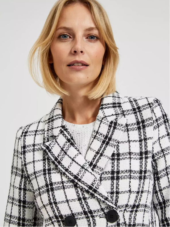 Moodo Moodo crno-bijeli kockasti sako