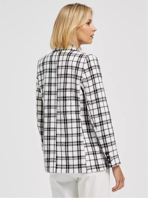 Moodo Moodo crno-bijeli kockasti sako