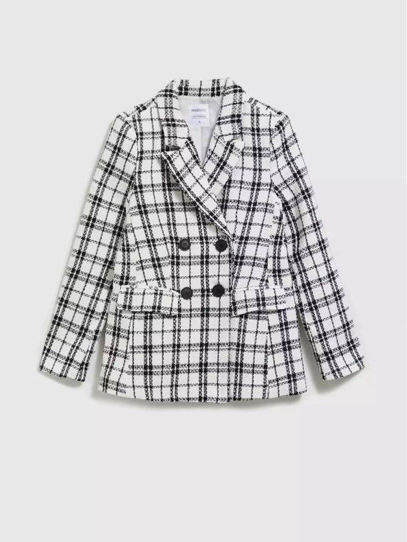 Moodo Moodo crno-bijeli kockasti sako