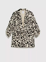 Moodo Moodo ženska jakna crnog i krem ​​uzorka