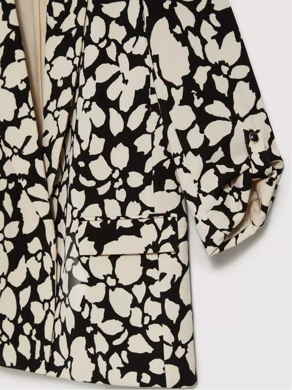 Moodo Moodo ženska jakna crnog i krem ​​uzorka