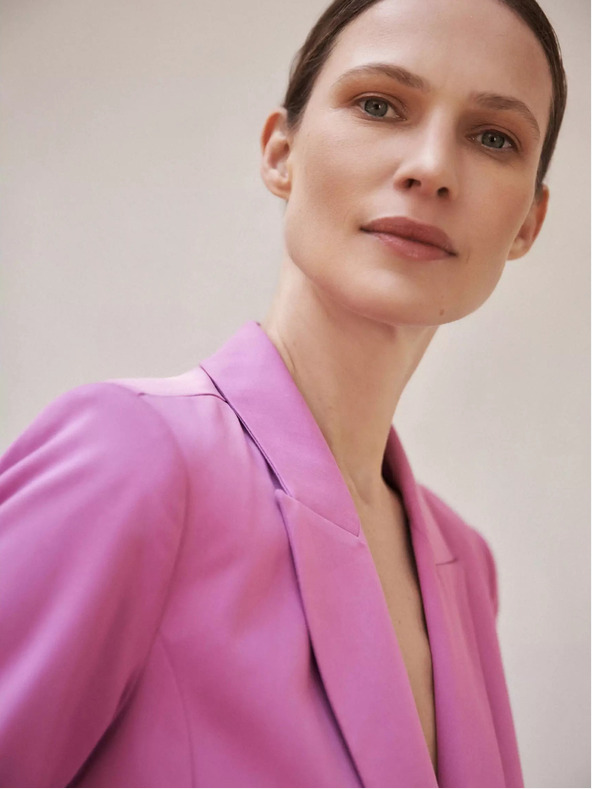 Moodo Moodo ružičasta jednoredna jakna dugih rukava