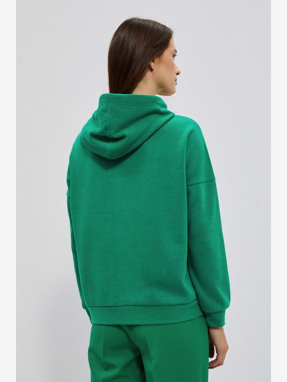 Moodo Moodo zelena ženska majica s kapuljačom