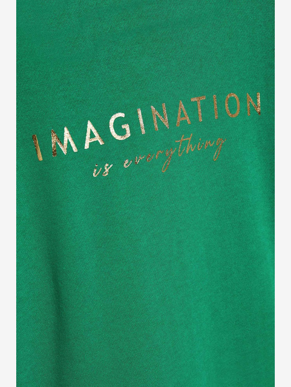 Moodo Moodo zelena ženska majica s kapuljačom