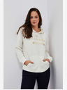 Moodo Moodo krem ​​ženska majica s kapuljačom