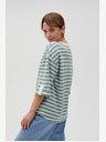 Moodo Moodo bijelo-zelena ženska majica na pruge