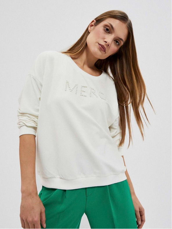 Moodo Moodo bijeli ženski sweatshirt