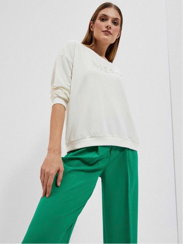 Moodo Moodo bijeli ženski sweatshirt