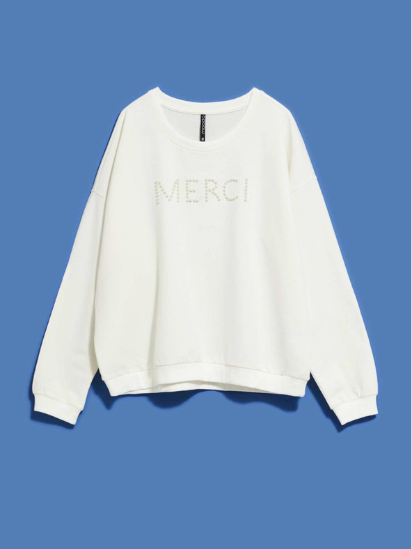 Moodo Moodo bijeli ženski sweatshirt