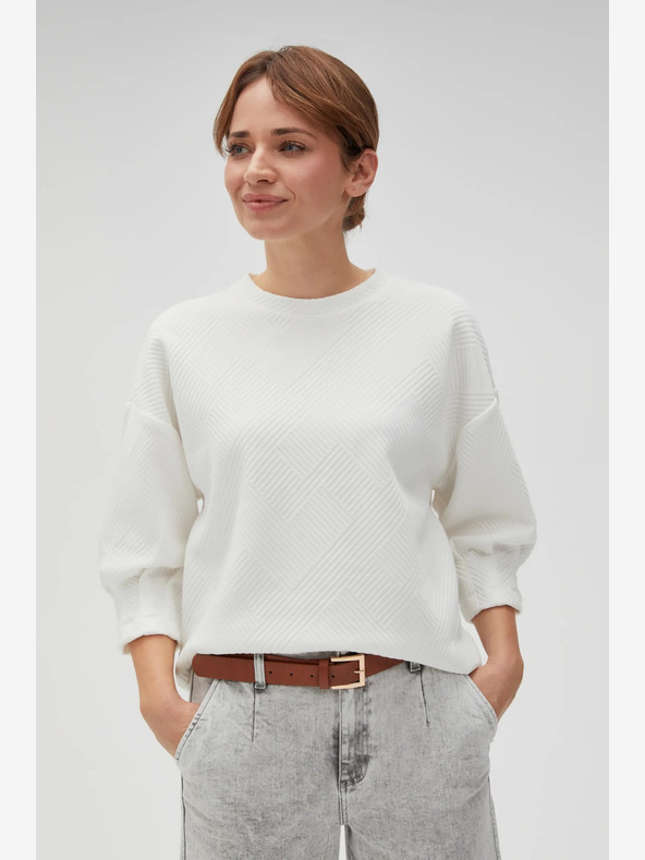 Moodo Moodo bijeli ženski sweatshirt