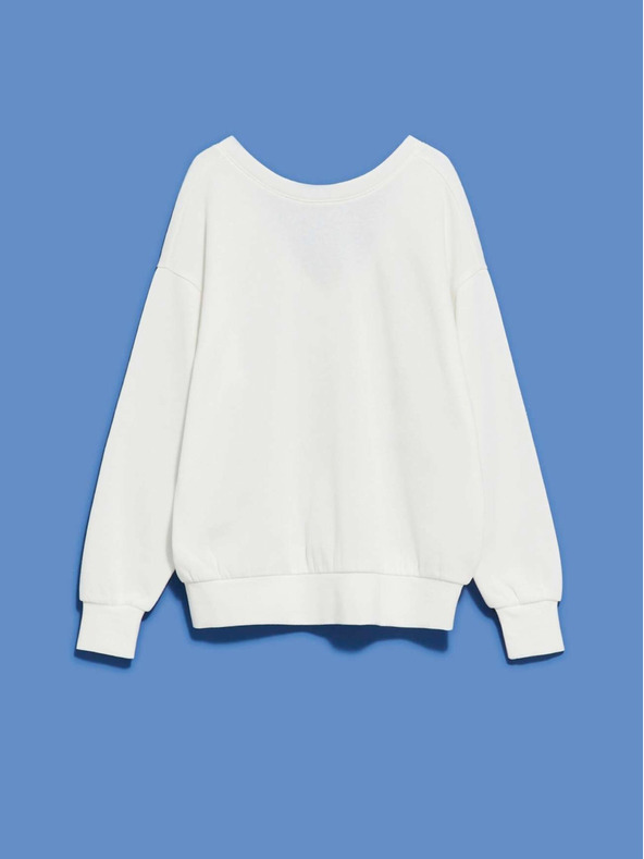 Moodo Moodo bijeli ženski sweatshirt