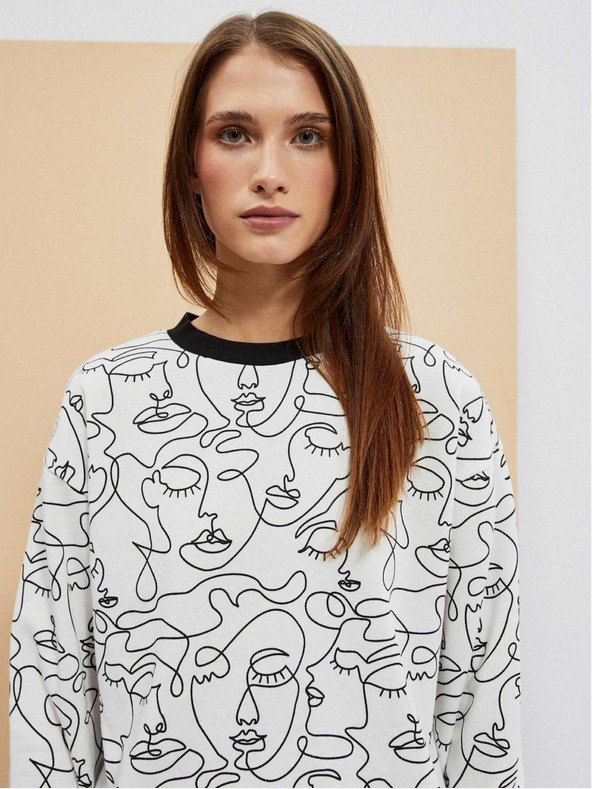 Moodo Crno bijeli Moodo ženski sweatshirt