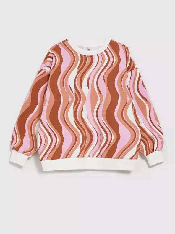 Moodo Ružičasto-smeđa ženska majica Moodo s uzorkom